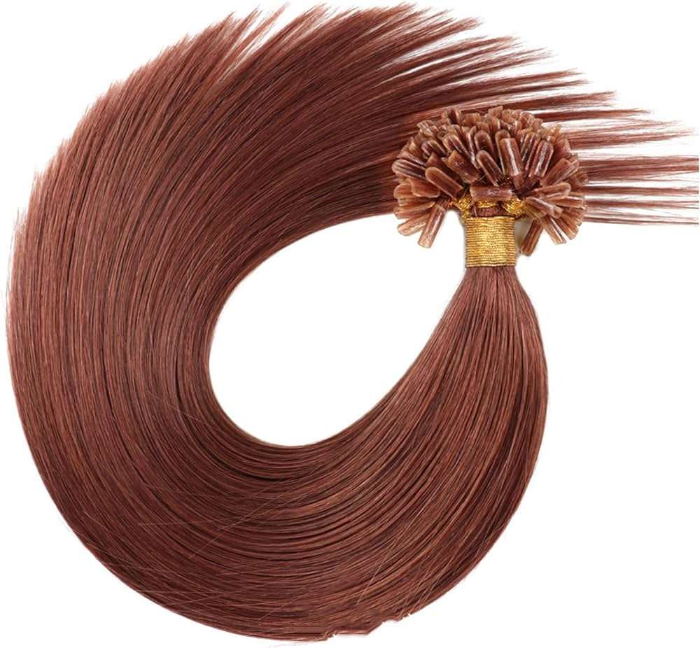 Dark copper U-Tip extensions Extensions Made from 100% Real Human Hair - Natural, Luxurious Finish