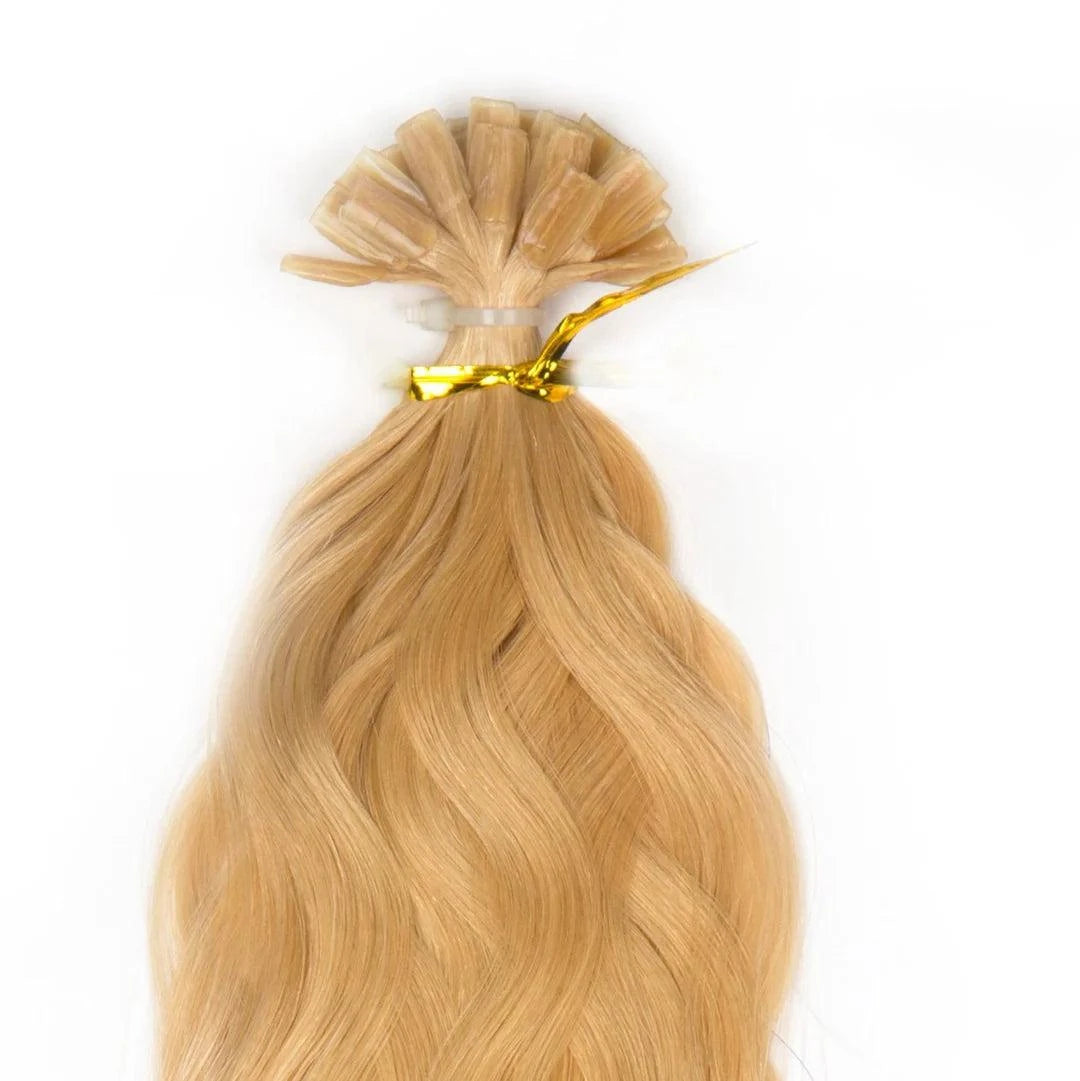 Cold Fusion U-tip Chestnut light brown Extensions Made from 100% Real Human Hair - Natural, Luxurious Finish