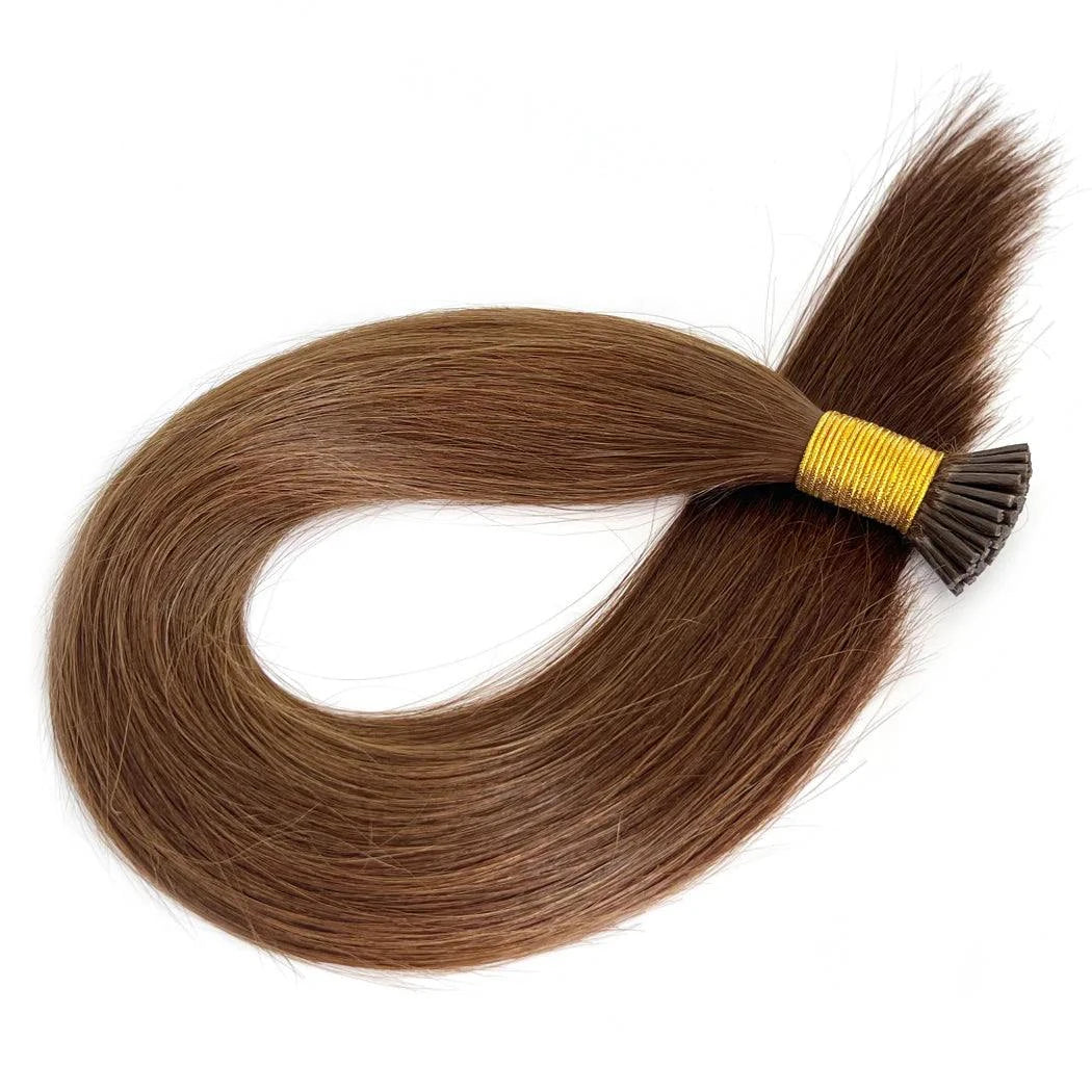 Brown I-tip kreatin extensions Extensions Made from 100% Real Human Hair - Natural, Luxurious Finish