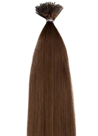 Dark brown I-Tip extensions