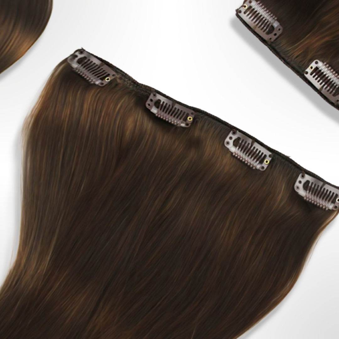 Dark brown Clip-in extensions