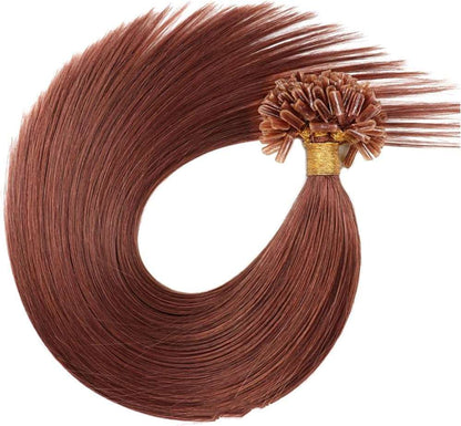 Dark copper U-Tip extensions Extensions Made from 100% Real Human Hair - Natural, Luxurious Finish
