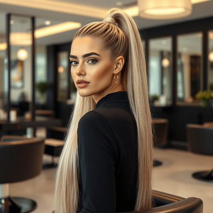 blond ponytail extension