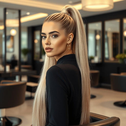 blond ponytail extension