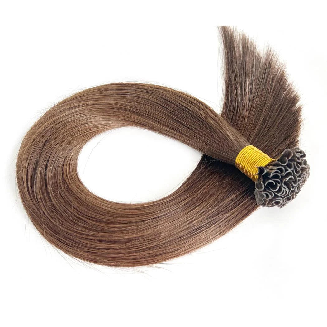 Brown medium U- tip kreatin extensions Extensions Made from 100% Real Human Hair - Natural, Luxurious Finish