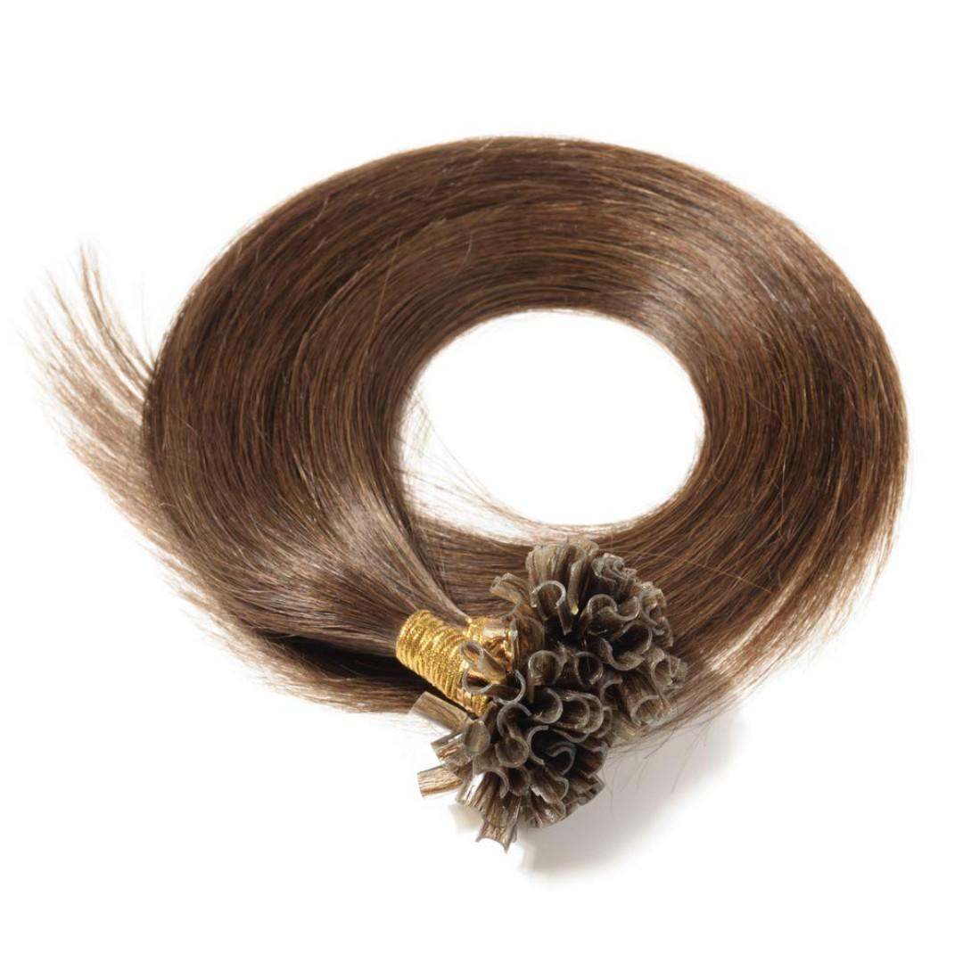Brown medium U- tip kreatin extensions Made from 100% Real Human Hair - Natural, Luxurious Finish