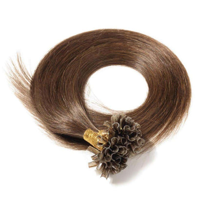 Brown medium U- tip kreatin extensions Made from 100% Real Human Hair - Natural, Luxurious Finish