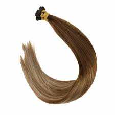 Brown medium I- tip kreatin extensions Extensions Made from 100% Real Human Hair - Natural, Luxurious Finish